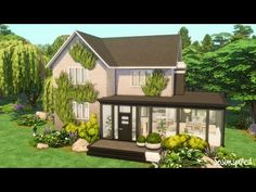 Cottage Sims 4, House Ideas Sims 4, Cheap Bloxburg House Ideas, Sims 4 Modern House, Sims 2 House, Sims 4 Cottage, Sims 4 Houses Layout, Cottage Tiny House, House Ideas Layout 2 Story