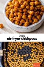 crispy air fryer chickpeas are the best way to cook them in an air fryer