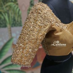 The Rich Golden color symbolizes opulence and grace ✨️ 💛 The blouse adorned with beautiful Sleeves Design this blouse Is designed to make you Shine ♥️.... @lantanaboutiquebangalore Marathahalli, Bangalore #bridalware #bridalblouse #blousedesign #newdesign #bride #bridesofindia #bridesofinstagram #bangalore #boutique #lantanaboutique #new #posts #instapost #trending #bridalembroidery #goldenembroidery #goldenblouse #tassel #happycustomer #weddingfashion #fashiondiaries #wedding Golden Designer Blouse, Golden Aari Blouse Designs, Blouse Designs Golden Color, Bridal Blouse Designs Heavy Work Zardosi, Heavy Bridal Blouse Designs, Golden Saree Bride, Gold Aari Work Blouse, Gold Color Blouse Designs, Golden Bridal Saree