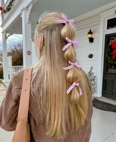 Hair Extensions Hairstyles, Extension Hairstyles, Slay Hairstyles, Bow Styles, Fun Hairstyles, Hair Inspired, Cheer Hair, Summer Stuff