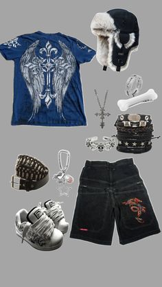 Baggy Outfit Ideas, Guy Fits, Outfits 2000s, Fire Fits, Emo Outfits, Fashion Fits