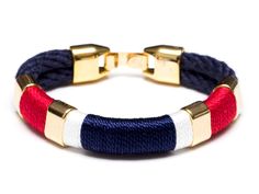 Nautical Rope Bracelet / Nautical Jewelry / Navy Blue Rope Bracelet / Patriotic Rope Bracelet / Nautical Gift / Red White Blue Bracelet by AllisonColeJewelry on Etsy https://www.etsy.com/listing/519618107/nautical-rope-bracelet-nautical-jewelry Nautical Blue Bracelets For Gifts, Nautical Blue Bracelets As A Gift, Blue Nautical Bracelets As Gifts, Adjustable Blue Nautical Bracelets, Blue Nautical Bracelets For Gift, Adjustable Blue Nautical Bracelet, Blue Nautical Style Bracelet For Gift, Navy Nautical Bracelets As Gift, Patriotic Blue Bracelets For Beach