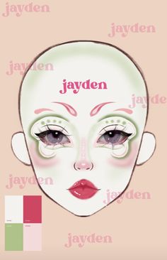 Leeeexz Makeup, Makeup Face Template, Garden Makeup, Ballet Makeup, Cute Eye Makeup, Makeup Face Charts