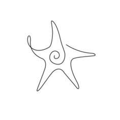 the outline of a starfish on a white background