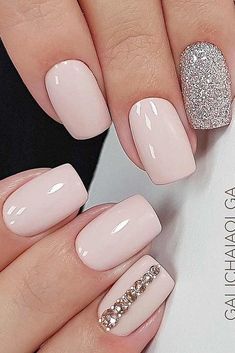 Stunning Wedding Nail Designs To Inspire You picture 6 Wedding Nail Art Design, Nails Silver, Elegant Nail Designs, Wedding Nail, Wedding Nails Design, Nail Art Wedding, Bride Nails, Winged Liner, Nagel Inspo