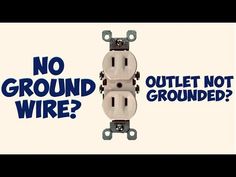 an electrical outlet with the words no ground wire