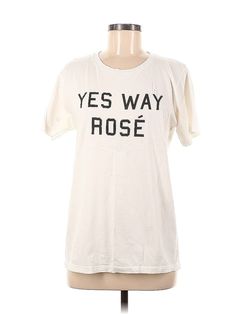 YES Short Sleeve T Shirt Size: Medium Tops - used. 100% COTTON | YES Short Sleeve T-Shirt: Ivory Tops - Size Medium Yes Way Rose, Ivory Tops, Short Sleeve T Shirt, Short Sleeves Tops, Women Handbags, Womens Tops, Size Medium, Handbags, Women's Top