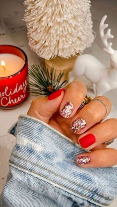 15 Christmas Nails Trendy Styles – Get Ready to Dazzle! 💅 Get ready to shine this holiday season with these Christmas Nails Trendy styles that everyone is raving about! From classic Christmas Nails Acrylic to stunning Christmas Gel Nails, there\'s a look for every occasion. 🎅✨ Looking for festive December Nails or sleek Winter Nails Acrylic? We\'ve got you covered. Embrace the holiday spirit with Xmas Nails and creative Christmas Nail Designs that will take Her Nails to the next level. Try Re... Matte Red Nails Christmas, Red Aspen Christmas Mani Mix Up, Red Aspen Nail Dash Combos Christmas, Red Aspen Christmas Nails, Christmas Matte Nails, Matte Red Christmas Nails, Holiday Nails Matte, Red Aspen Nail Dash Combos 2023, Red Matte Nails Design