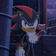 sonic the hedgehog standing in front of a building