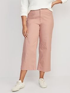 Online exclusive! Straight high-rise waistband, with button closure, hidden zip fly, and built-in belt loops.  On-seam vertical hip pockets, with front coin welt pockets & workwear patch pockets in back.  Enzyme and stone-washed cotton-canvas, with c High-waist Work Pants With Hip Pockets, Business Casual High-waisted Pants With Patch Pockets, High-waisted Pants With Patch Pockets For Work, High Waist Pants With Pockets For Work, Utility Pants With Button Closure For Workwear, Mid-rise Wide Leg Pants With Patch Pockets For Work, High-waisted Cotton Bottoms With Button Zip Fly, High Waist Work Pants With Patch Pockets, Mid-rise Utility Wide Leg Pants For Work