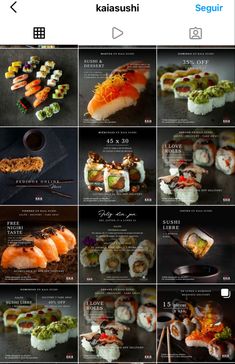 sushi menus displayed on an iphone screen with the text, kauaushi