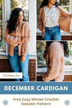 Embrace the warmth of winter with the December Cardigan, a textured Tunisian crochet sweater pattern perfect for chilly days. This free crochet cardigan pattern offers a stylish way to layer up while showcasing your crochet skills. Ideal for beginners and experienced crocheters, this project is a must-try for your winter wardrobe.