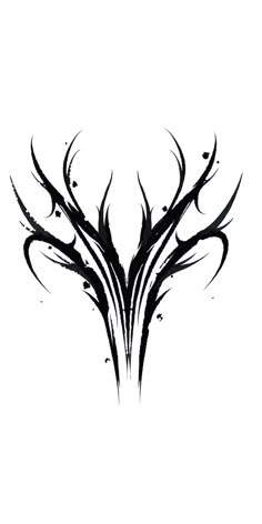 a black and white drawing of an abstract tree