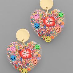 Glitter Heart Resin Drop Earrings Crafted With: - Metal Base - Resin Heart Pendant Adorned With Glitter - Secure Post Closure - Length: 1.75 Inches Heart Resin, Heart Piercing, Glitter Hearts, Earring Crafts, Black Earrings, Stainless Steel Earrings, Earrings Color, Blue Earrings, Elegant Earrings