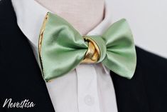 Dapper Bow Tie With Detachable Bow For Weddings, Dapper Wedding Bow Tie With Detachable Bow, Dapper Detachable Bow Tie For Weddings, Elegant Bow Tie With Decorative Bow For Groom, Dapper Bow For Groom, Dapper Bow With Butterfly Knot For Wedding, Dapper Detachable Bow For Wedding, Dapper Butterfly Knot Bow For Wedding, Spring Wedding Green