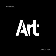 the logo for art is shown in black and white, with an abstract font that reads'art '