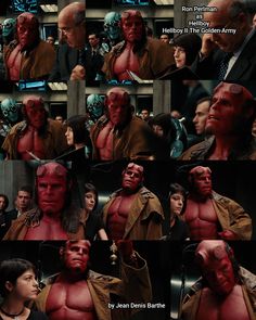 there is a collage of pictures of hellboy