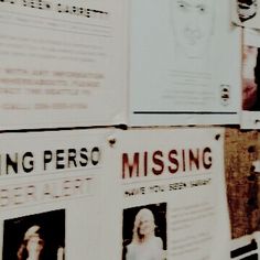 there are many missing posters on the wall