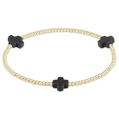 eNewton Beaded Bracelet Signature Cross Gold Pattern 2mm Bead Bracelet Details Classic. Current. Timeless. Worry-free wear‚ which means sleep, shower and sweat in it Hand beaded on high performance elastic for a slight stretch to easily roll on and off your wrist Measures: standard (6.25) Made with 2mm 14kt gold-filled beads Stacks well with all bracelets Shipping - If you’re local, you can stop in and shop at our Alexandria, KY storefront! All online orders typically ship within 1-2 business da 2mm Bead Bracelet, Cross Gold, Wrist Stacks, Scout Bags, Mint And Navy, Turquoise And Purple, Sorority Gifts, Cross Bracelet, Pink Turquoise