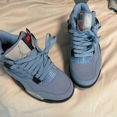 Gently Used, Light Wear Jordan Shoes Blue, Jordan Blue, Blue Jordans, Jordan 4s, Shoes Blue, Kids Jordans, Blue Shoes, Jordan Shoes, Kids Shoes