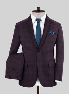 Step into the world of sartorial sophistication and make a lasting impression with our Reda Mulled Wine Checks Wool Suit. Tailored from the finest wool fabric, the ensemble is a work of art with striking plaid weave and a stunning wine shade for a bold and confident vibe, a boon to corporate or celebratory events. So get ready with this piece that offers your build a confident camaraderie and a comfortable experience to elevate your style game. 
 
 Look Includes  Reda Mulled Wine Checks Wool Fab Elegant Business Sets For Fall, Formal Fall Sets With Notch Lapel, Formal Plaid Suits With Notch Lapel, Plaid Notch Lapel Suit For Formal Occasions, Timeless Plaid Suits For Tailoring, Tailored Plaid Three-piece Suit For Formal Occasions, Formal Wool Sets With Suit Collar, Luxury Fitted Plaid Blazer, Semi-formal Fall Plaid Suit