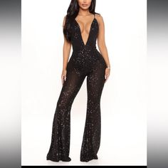 Nwt 1 Piece Body Suit Turquoise Jumpsuit, Glitter Romper, Black Sequin Jumpsuit, Brown Jumpsuits, Fashion Nova Jumpsuit, 80 Fashion, Tie Dye Jumpsuit, Wide Leg Romper, Sequin Rompers