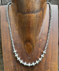 Southwestern 925 Sterling Silver Stamped Pearls with 4mm Bead Necklace. 18 inch Best Offers Accepted! Southwestern Silver Beaded Necklace With Sterling Clasp, Beaded Necklaces, Bead Necklace, Beauty Book, Beaded Necklace, Jewelry Necklaces, Accessory Gift, 925 Sterling Silver, Necklaces