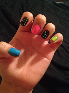 80s Nails Designs Neon, 90s Nails Designs