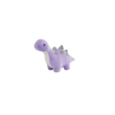 a small purple toy dinosaur on a white background