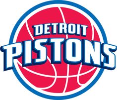 the detroit pistons logo is shown on a white background