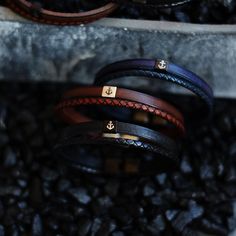 Our leather bracelets are handmade to order, so you can be sure that you are getting a unique and special piece. We use only the highest quality leather and craftsmanship. We can also engrave your company logo or create a custom design. We can personalize your leather bracelet with your initials, a name, a date, motives or a special message. - Made from high-quality leather - Handmade to order - Personalized to your liking - Available in a variety of styles, colors, and sizes - Perfect for any o Leather Bracelets With Black Band As Gift, Leather Bracelets With Black Band For Gifts, Leather Bracelet With Black Band For Gifts, Leather Bracelet With Black Band As Gift, Brown Leather Bracelet With Black Band As Gift, Custom Brown Bracelets For Gifts, Personalized Brown Bracelets For Gifts, Leather Bracelets For Men, Engraved Leather Bracelets