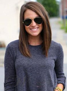 Longbob Hair, Dunner Wordend Haar, Pony Tails, Long Bob Haircuts, Haircut Styles, Lob Haircut, Hair 2018, Short Straight Hair, Shoulder Length Hair Cuts