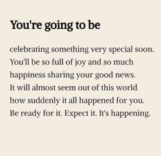 an advertisement with the words, you're going to be celebrating something very special soon