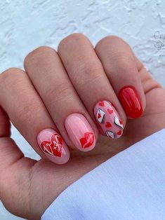 Nail the perfect look this Valentines Day with our collection of 2024 nail trends! Explore beautiful Valentines nails, short acrylic nails, and almond nails that showcase your individuality. Don't forget to check out our birthday nails for extra glam! 💖💅 #TrendyNails #NailInspo Valentine Nail, Heart Nail Designs, Different Nail Designs, Trendy Nail Art Designs, Nail Designs Valentines, Short Acrylic, Latest Nail Art, Trendy Nail Art, Celebrate Love