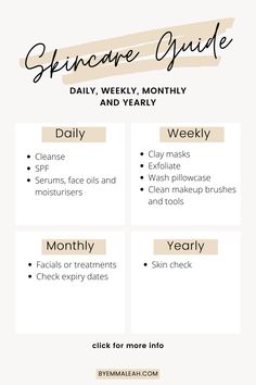 How often do you really need to be cleansing, masking or washing your makeup brushes? Well don’t worry I’ve put together the ultimate guide for you of everything you should be doing daily, weekly, monthly and yearly to keep you in check. I’ve kept it as simple and straight to the point as I’m sure we all don’t want to create more work for ourselves than necessary. Click through to find out more. #skincareroutine #skincare #skincareregimen #dailyskincare #claymasks #exfoliation #SPF #cleanse Skincare Guide, The Best Skincare, Best Makeup Brushes, Morning Skin Care Routine, How To Clean Makeup Brushes, Best Skincare, Best Skincare Products, Skincare Tools