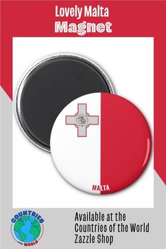 two magnets with the flag of italy and an image of a cross on them