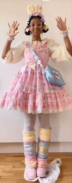 Decora Outfits, Gyaru Outfit, Candy Princess, Kawaii Academia, Kei Fashion, Black Femininity