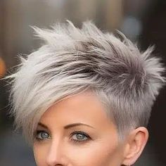 Shag Pixie, Fall Blonde Hair, Short Hair Images, Long To Short Hair, Short Grey Hair, Super Short Hair