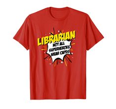 PRICES MAY VARY. Our Librarian: Not All Superheroes Wear Capes T-shirt is the perfect tshirt for superpower fans. It's a great gift idea for a birthday or Christmas. People who love reading, libraries or funny librarians novelty t-shirt will love this tee shirt. Great present for Men, Women and Kids Lightweight, Classic fit, Double-needle sleeve and bottom hem Not All Superheroes Wear Capes, Christmas People, All Superheroes, Superhero Shirt, Funny Comic, Presents For Men, Love Reading, Gift Coupons, Librarian