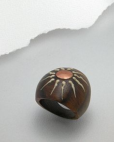 Anillo de Sol Artesanal de Madera y Cobre - Wood and Copper Handmade Sun Ring - ID: 66796326 Bellash Traditional Brown Jewelry For Summer, Summer Traditional Brown Jewelry, Sun Ring, Carved Ring, Wood Creations, Types Of Rings, Ring Size 7, Material Wood, Gemstone Rings