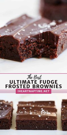 the best chocolate fudge frosted brownies are made with just 3 ingredients and they're so good