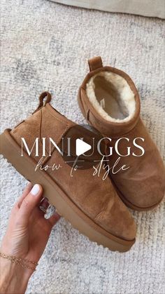 Brittany Sjogren \\ Loverly Grey on Instagram: "Comment MINI UGGS & I’ll send you a DM with all the ways to style these warm booties for fall & winter!   These are always a favorite year after year and sell out fast! I am sharing all the different ways to style them taking you from cozy looks at home to casual everyday wear!   & they make a great gift if you’re looking to check some early holiday shopping off your list! Fit is true to size.   Everything is linked on my profile in the @shop.Itk app. Search LOVERLYGREY in the search bar to find & follow my profile. The REELS & IG collection highlight at the top of my profile has all the links for my reels & IG posts. You can also source all links by clicking on the link in my bio - @loverlygrey" Ultra Mini Uggs Outfit Fall, Look Ugg Mini, Uggs Classic Mini Outfit, Outfits With Mini Uggs, Classic Ultra Mini Uggs Outfit, Uggs Mini Boots Outfit, Classic Mini Uggs Outfit, Ugh Mini Boots Outfit, Fuzzy Uggs