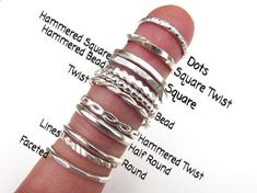 DO IT YOURSELF!!!! BUILD YOUR OWN STACK! ******What sets my stacks apart from all the others is that these are made with a solid and THICKER GAUGE wire. You wont be dissatisfied with how strong these are!****** *This listing is for ONE sterling silver band. *Does NOT include any stones. *You can Twist Beads, Sterling Silver Toe Rings, Mom Ring, Silver Toe Rings, Knuckle Ring, Mother Rings, Moonstone Engagement Ring, Silver Stacking Rings, Morganite Engagement