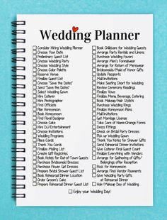 a wedding planner on a blue background