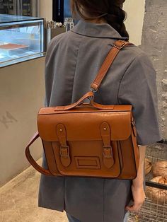 Bird in Bag - Premium Quality Womens Pu Leather Backpack - 2023 New Version British Style, Stylish and Versatile, Ideal for Any Occasion, Spacious and Functional, Convertible as Single-Shoulder or Handheld Bag Flap Backpack, New Version, Bird In Bag, Vintage Bags, British Style, Leather Backpack, Convertible, Pu Leather, Premium Quality