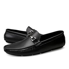 Italian Leather Men Loafers Elevate your style with these Italian leather men's loafers. Crafted in classic fashion, these genuine leather loafers exude sophistication and comfort. Whether you're dressing up for a formal event or adding a touch of Italian style to your everyday attire, these loafers are the perfect choice. Step into timeless elegance and experience the luxury of Italian craftsmanship with every step Overview: Unique design, stylish and beautiful. Good material, comfortable feet. Black Plain Toe Boat Shoes For Business, Formal Slip-on Boat Shoes With Rubber Sole, Formal Slip-on Boat Shoes With Leather Sole, Classic Black Boat Shoes, Elegant Business Slip-on Boat Shoes, Elegant Slip-on Boat Shoes For Business, Formal Black Boat Shoes With Rubber Sole, Elegant Moc Toe Boat Shoes For Business, Elegant Slip-on Boat Shoes For Formal Occasions