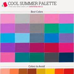 Cool Summer Summer Season Pallete Colors, Color Wise Me, Classic Summer Colour Palette, Summer Cool Color Palette, Classic Summer Palette Makeup, Summer Jewel Tone Color Palette, Classic Summer Color Palette Outfits, Classic Summer Palette Outfits, Classic Summer Color Palette