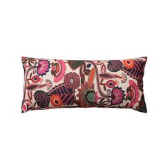 a rectangular pillow with an intricately designed design on it's front and back