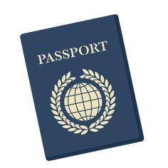 a passport with a globe on it and the word passport written in gold is shown