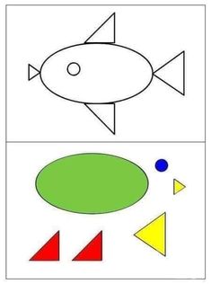 an image of a fish with different shapes